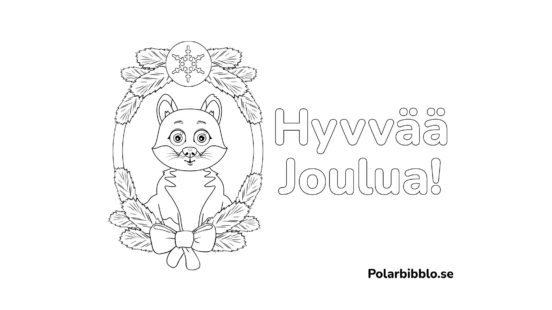 Ett julkort med räven.