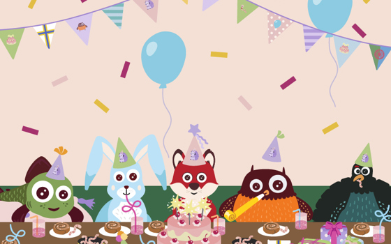 Polarbibblodjuren firar att igelkotten flyttar in.