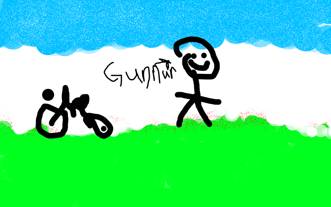 Gunnar jagar sin cykel