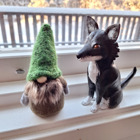 Hunden träffar en tomte.