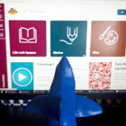 Hajen hänger på Polarbibblo.