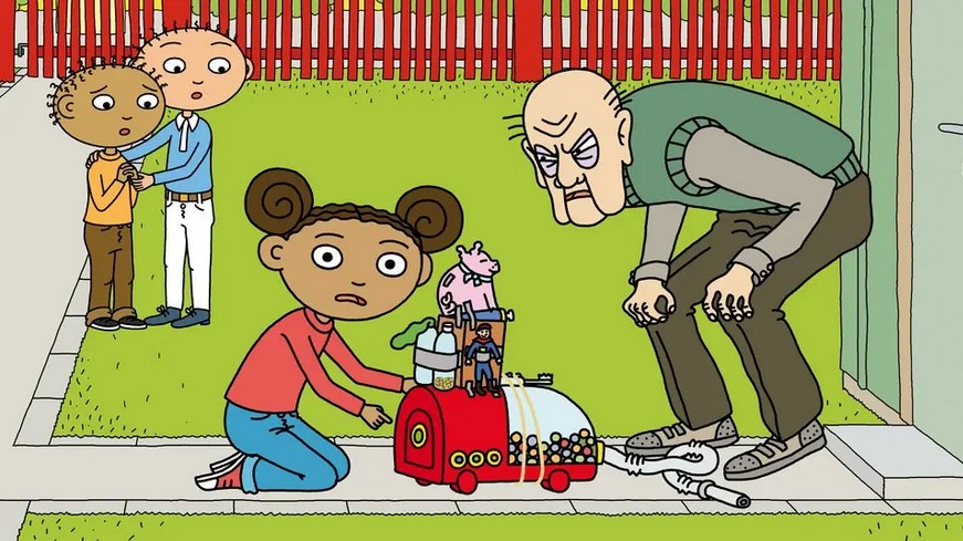 Tre barn och Sur-Olle.