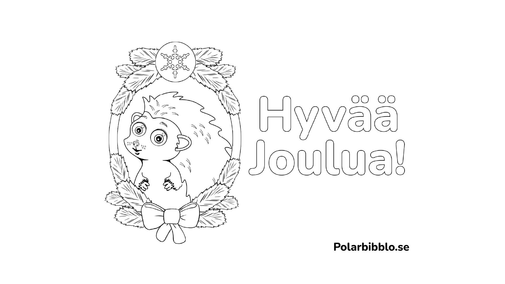 Ett julkort med igelkotten.