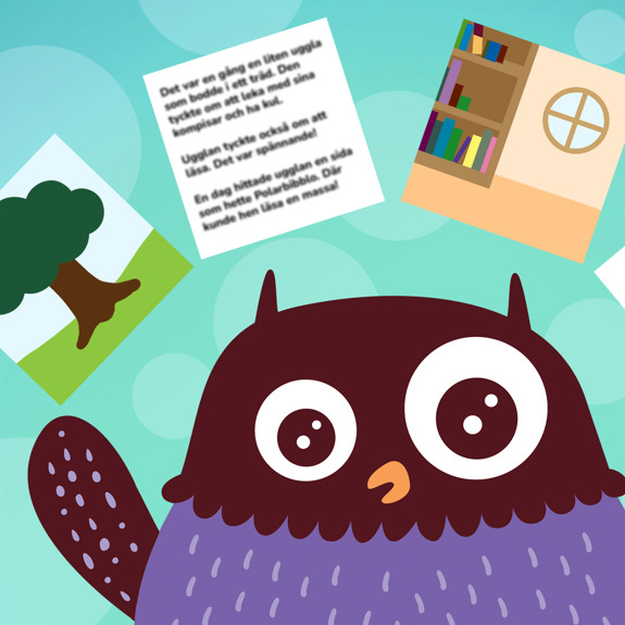 Polarugglan med en bildberättelse.