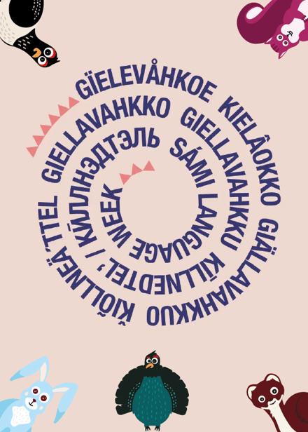 De samiska spårkdjuren och giellavahkku logga.