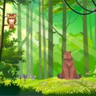 Skogsdjur i en skogsdunge