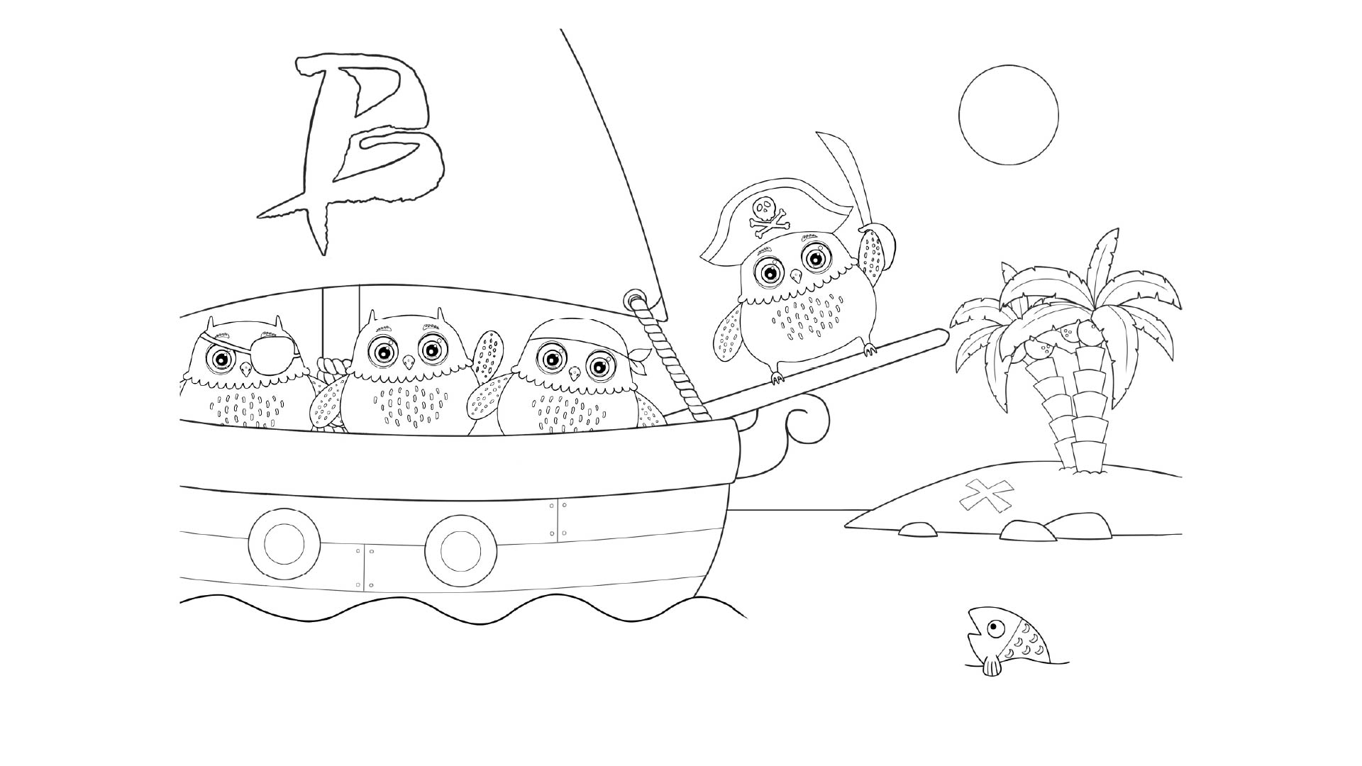 Ugglan på piratskepp.