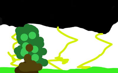 Åska och träd