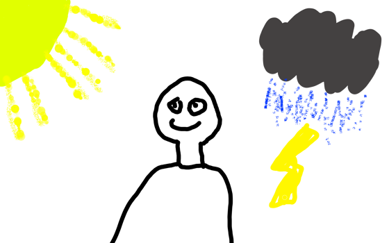 kolla på ljusa delen av livet