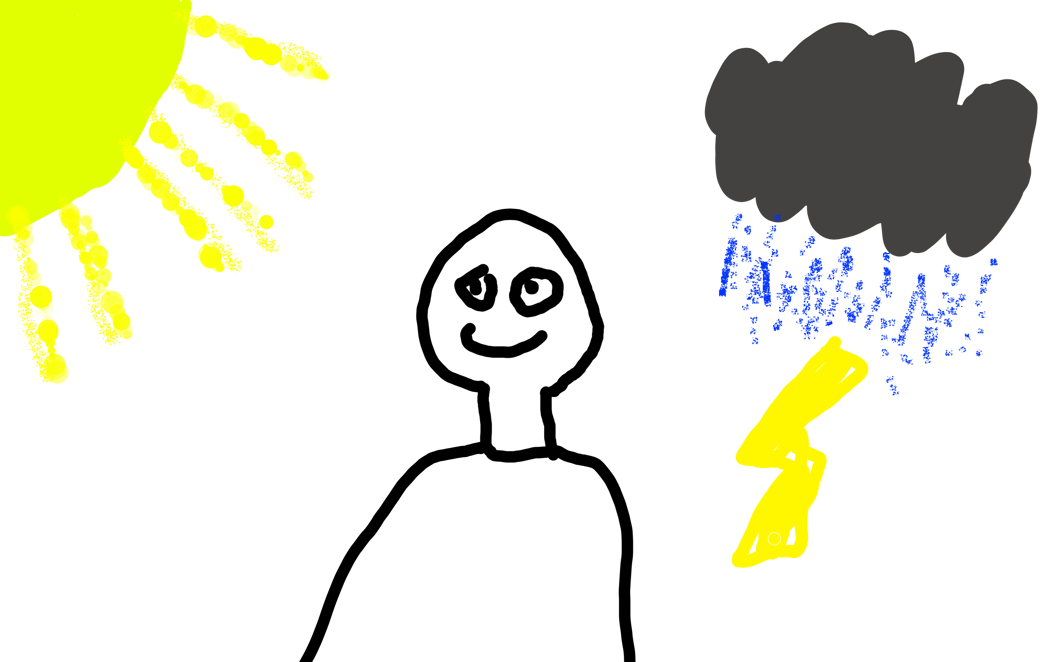 kolla på ljusa delen av livet