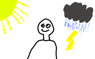 Kolla på ljusa delen av livet