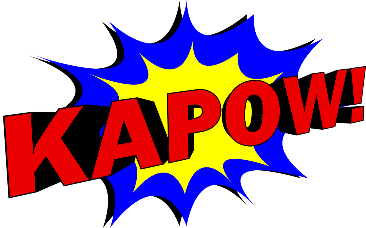Superhjältetext Kapow!