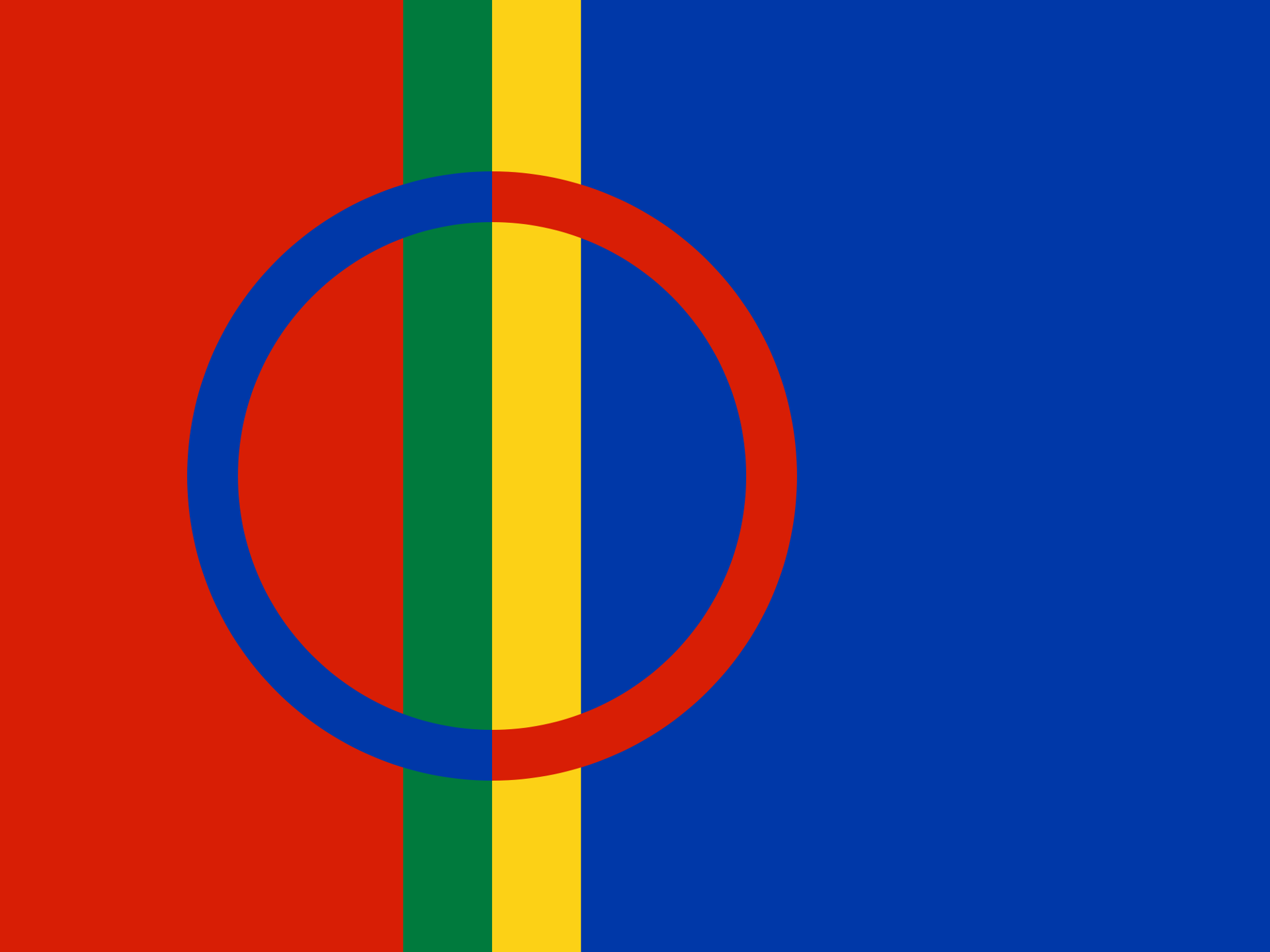 Den samiska flaggan.