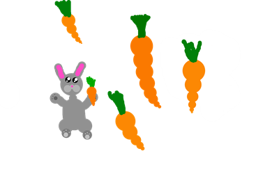 Kanin älskar morötter