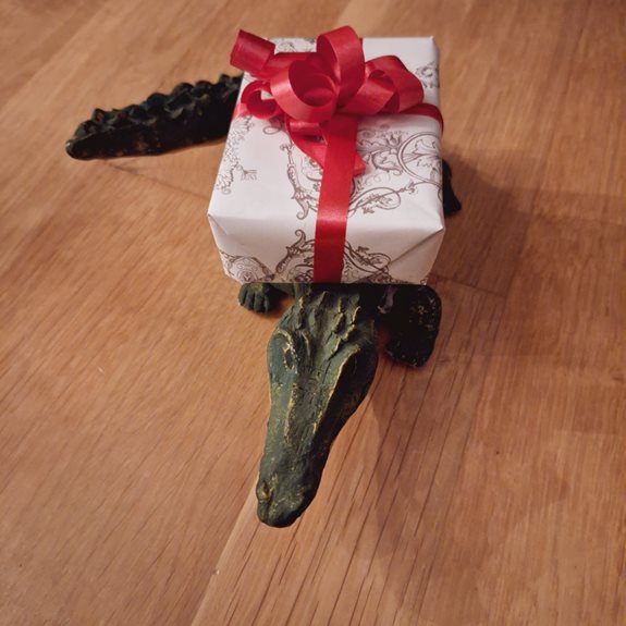 Krokodilen och en julklapp.
