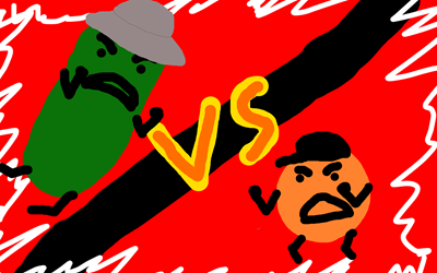 Mr. Cucumber vs Mr. Orange