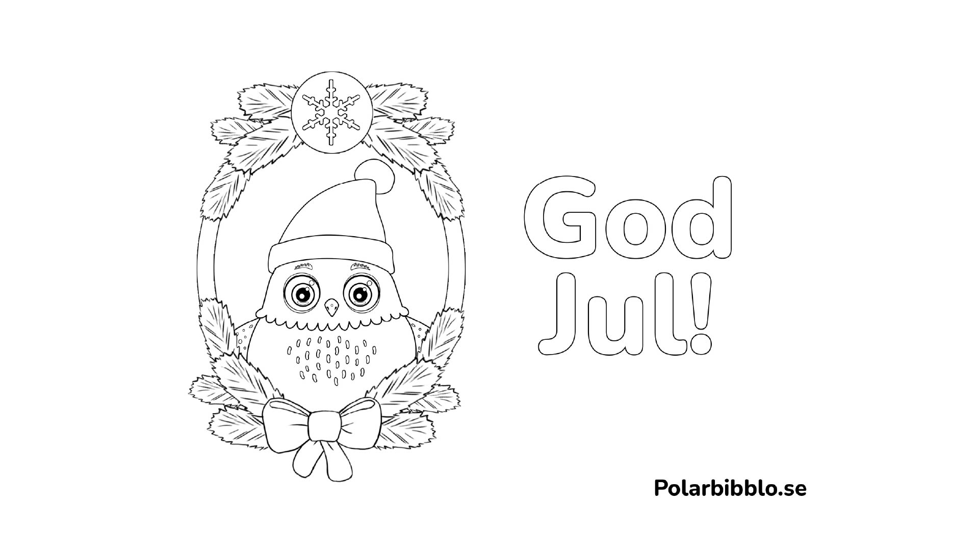 Ett julkort med ugglan.