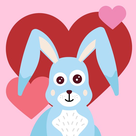 Haren och tre hjärtan.