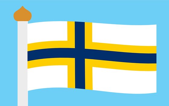 Den Sverigefinska flaggan.