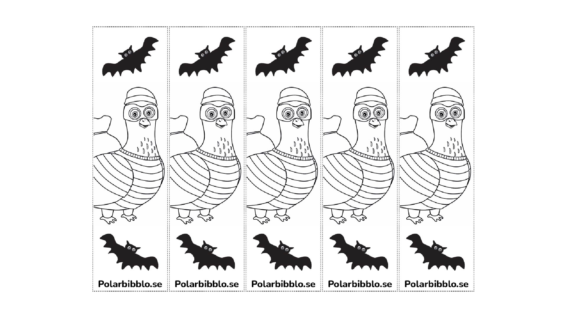 Bokmärken ripan med halloweenkläder variant 1.