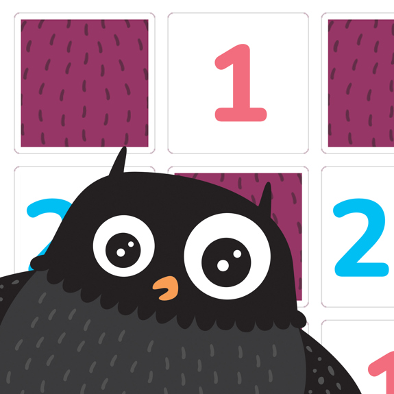 Polarugglan som spelar memory.