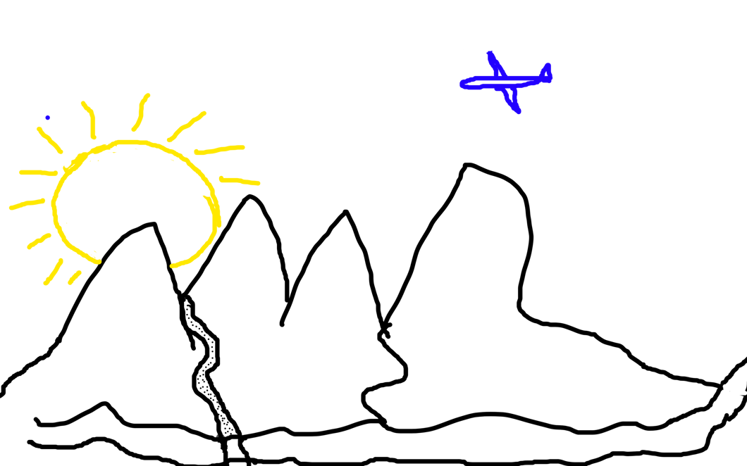 berg och sol