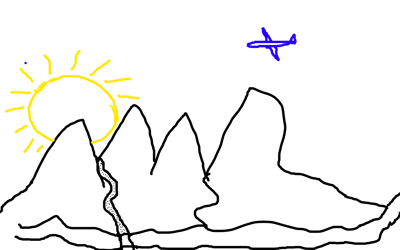 Berg och sol