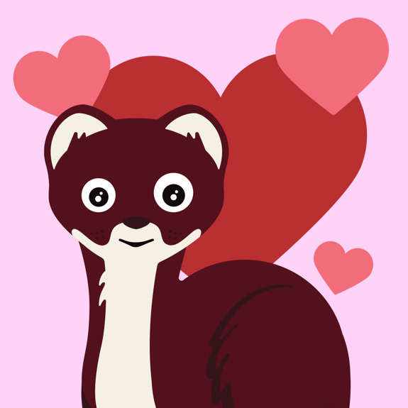 Hermelinen och fyra hjärtan.