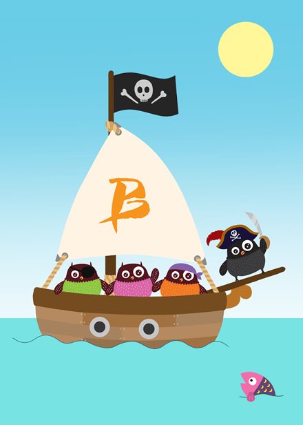 Polarugglor ute på skattjakt på ett piratskepp.