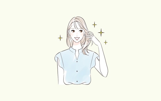 Snäll tjej som ler.