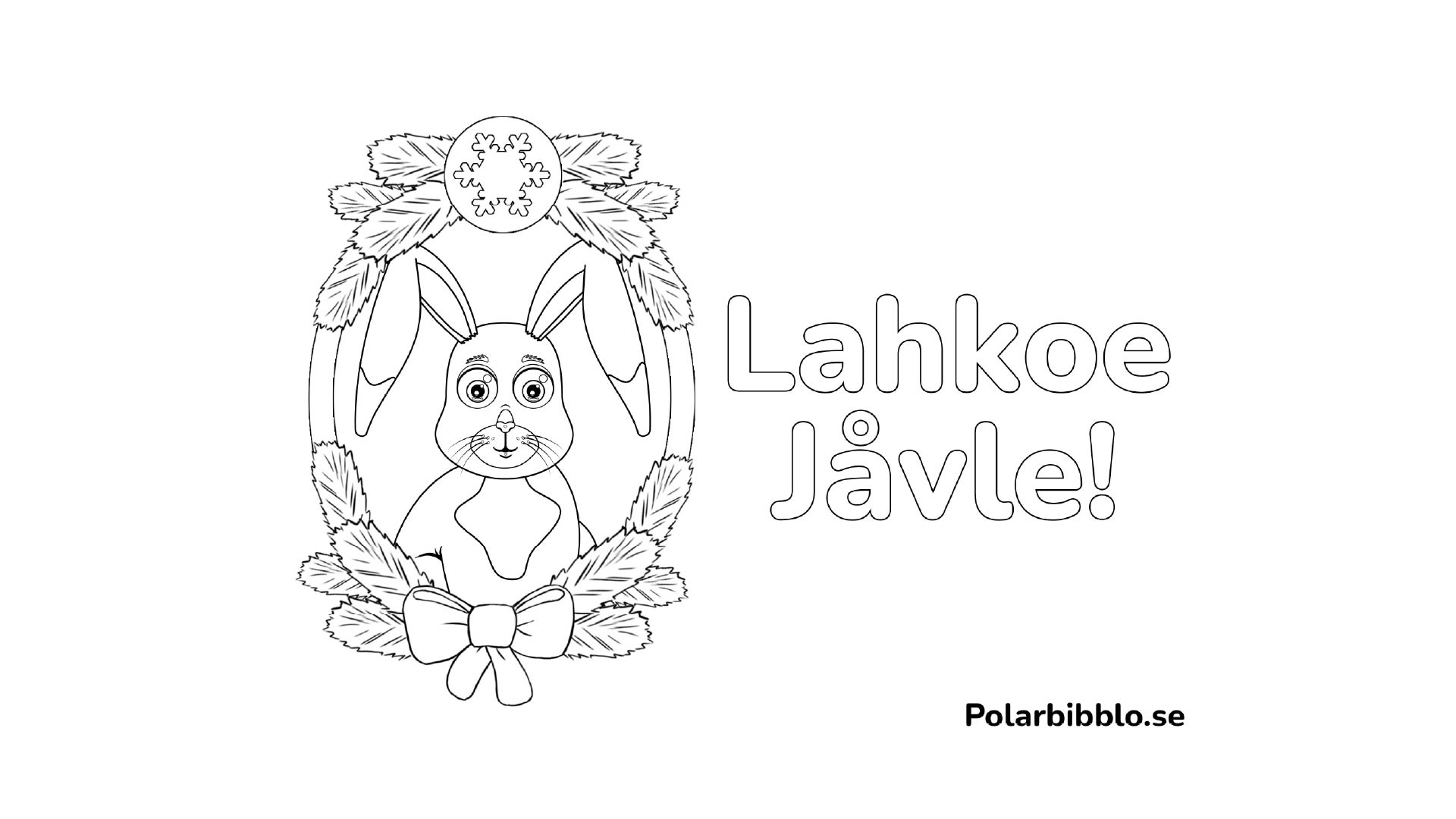 Ett julkort med haren.