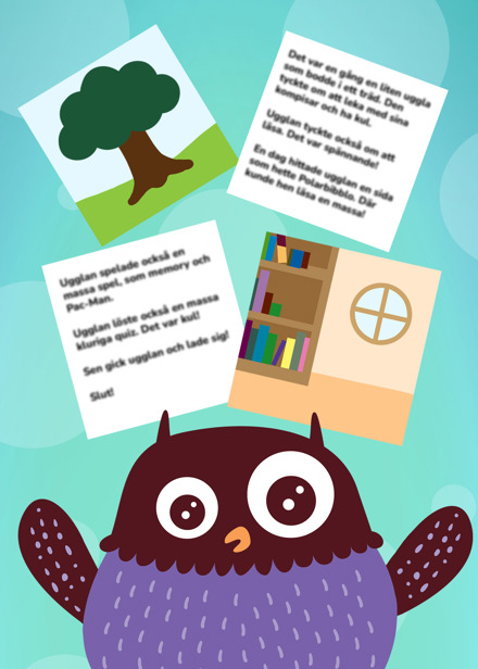 Polarugglan med en bildberättelse.