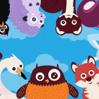 Polarugglan tillsammans med de andra språkdjuren.