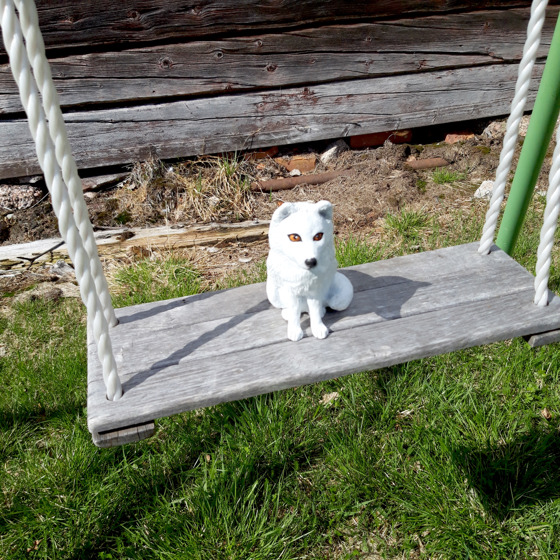 Fjällräven gungar.